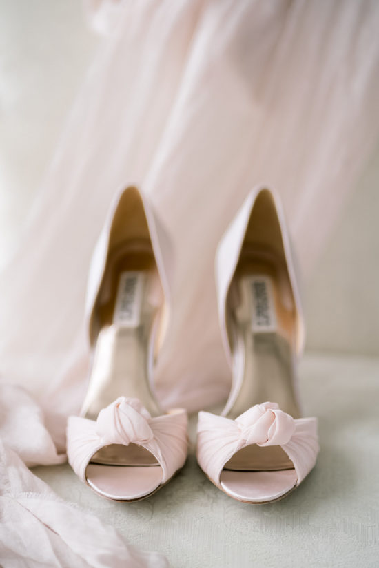Fine art wedding details, fine art bridal shoot, engagement ring, bridal prep, wedding shoes, bridal shoes, blush wedding shoes, badgley mischka bride shoes