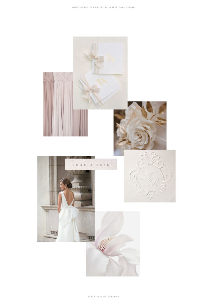Luxury mood board inspiration for cake design business | Elegant brand inspiration with neutral color palette | Discover more timeless brand ideas for wedding businesses | color palette branding mood boards | patisserie mood board | wedding planner business style | wedding business marketing | wedding business branding color palettes | neutral colours branding | blush branding color schemes | elegant mood board color schemes #brandinspiration #moodboards #weddingbusiness